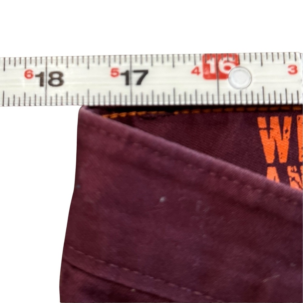 Dockers Alpha Slim Khaki Pants Mens 35x30 Maroon Worn Once Minor Flaw Fixable - Picture 6 of 8